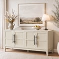 thumbnail image 1 of Carolayne 60-Inch Sideboard Buffet Cabinet, Modern Storage Console Table with 4 Doors For Dining Room Living Room, White, 1 of 11
