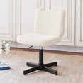 thumbnail image 1 of Carolayne 13.8-18.9'' Adjustable Vanity Chair, 360° Swivel Upholstered Ottoman Stool for Makeup Room Living Room, Beige, 1 of 9