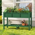 thumbnail image 1 of Carolayne Vertical Planter Stand with Shelf, Outdoor Raised Garden Bed for Garden, Green, 1 of 8