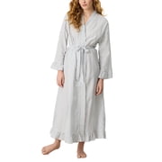 Carole Hochman Cotton-Blend Woven Seersucker Long Robe