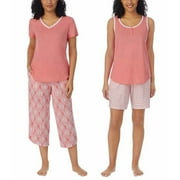 CAROLE HOCHMAN Ladies' Cotton Fabrication 4-piece Pajamas Set