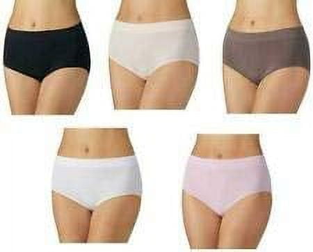 Carole Hochman Ladies' Seamless Brief, 5-Pack, Multicolored (X-Large) 