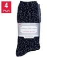 thumbnail image 1 of Carole Hochman Women's Sz 4-10 Louge Socks 4-Pair Plushfill Gray / Black, 1 of 4