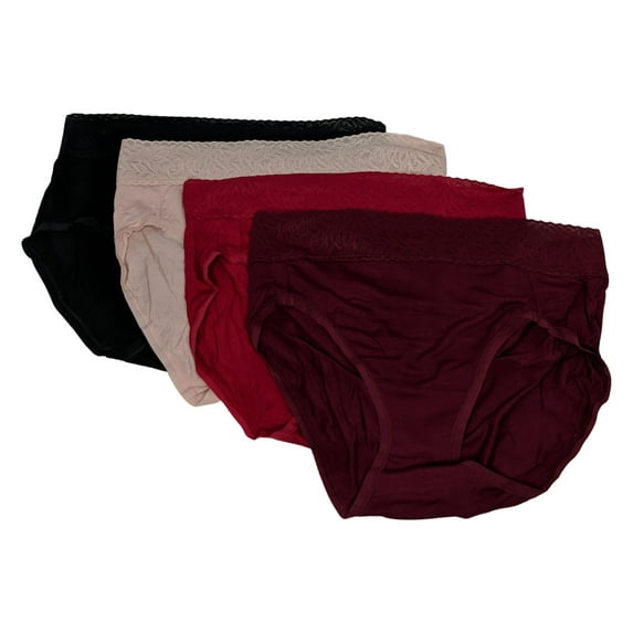 Carole Hochman Midnight Ladies' Comfort Hi-Cut, 5-pack Size: M, Color: Rhodo
