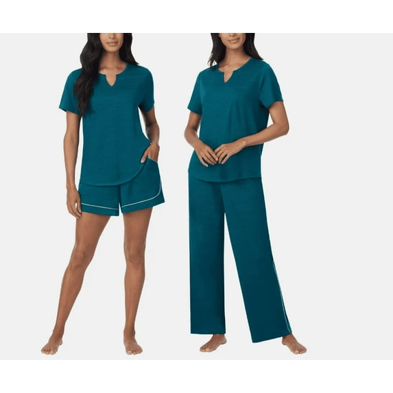 Carole Hochman Midnight Women's 3-piece PJ Set Teal XXL