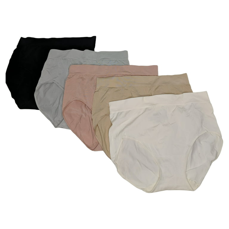 Carole Hochman Ladies' 5 Pack Seamless Briefs Assorted Colors L for sale  online