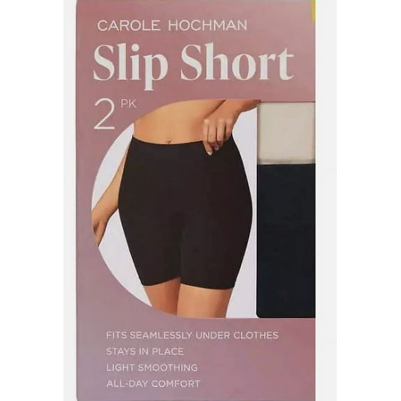 Carole Hochman Women's Slip Short, 2-pack-XL