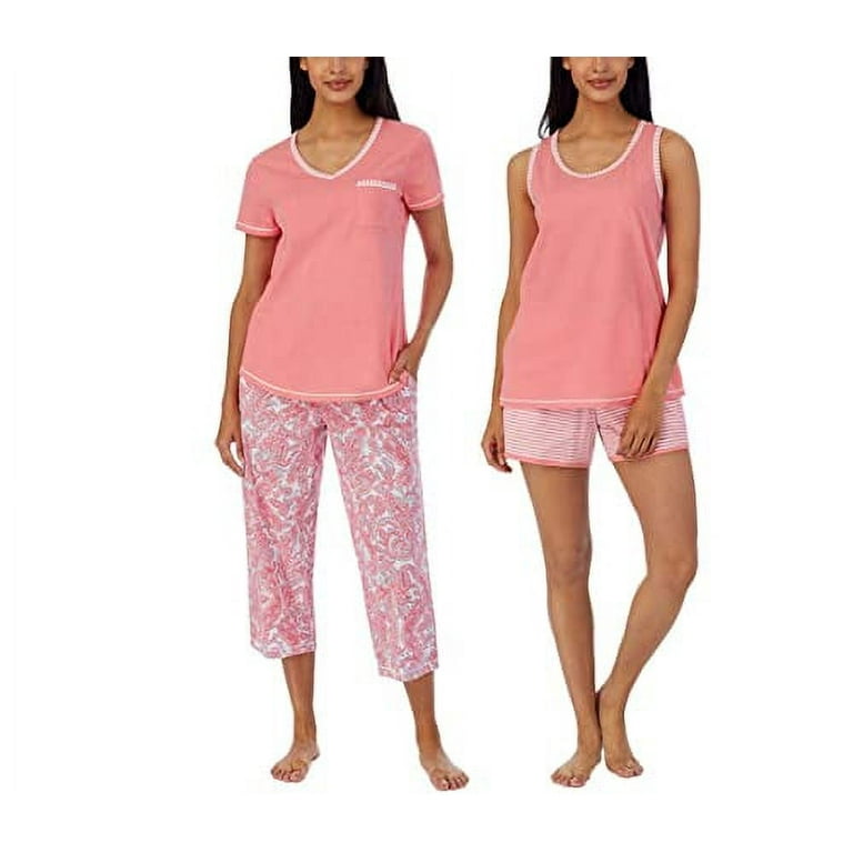 Carole Hochman Women's 4 Piece Pajama Set - Tank Top, Short Sleeve