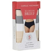 Carole Hochman Womens 5-Pack Seamless Full Coverage Briefs, Basic Multi Small