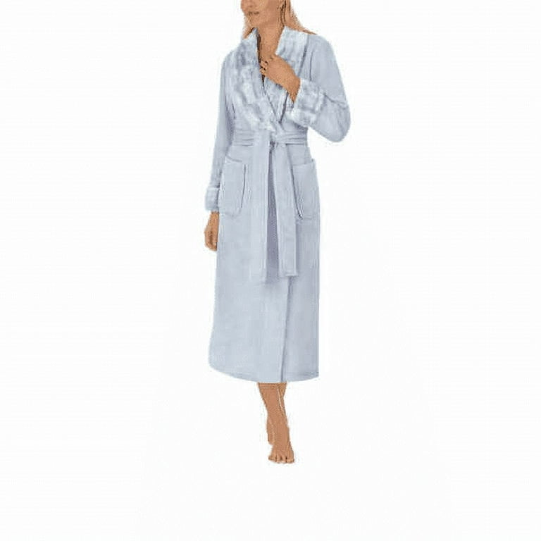 Carole Hochman Women’s Light Grey Plush Wrap Robe / Various Sizes