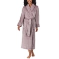 thumbnail image 1 of Carole Hochman Women's Silky Soft Shawl Collar Wrap Style Plush Robe (Purple, XL), 1 of 9