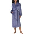 thumbnail image 1 of Carole Hochman Women's Shawl Collar Plush Robe (Indigo Undertone,3X), 1 of 8