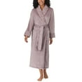 thumbnail image 1 of Carole Hochman Women's Silky Soft Shawl Collar Wrap Style Plush Robe (Purple, S), 1 of 9
