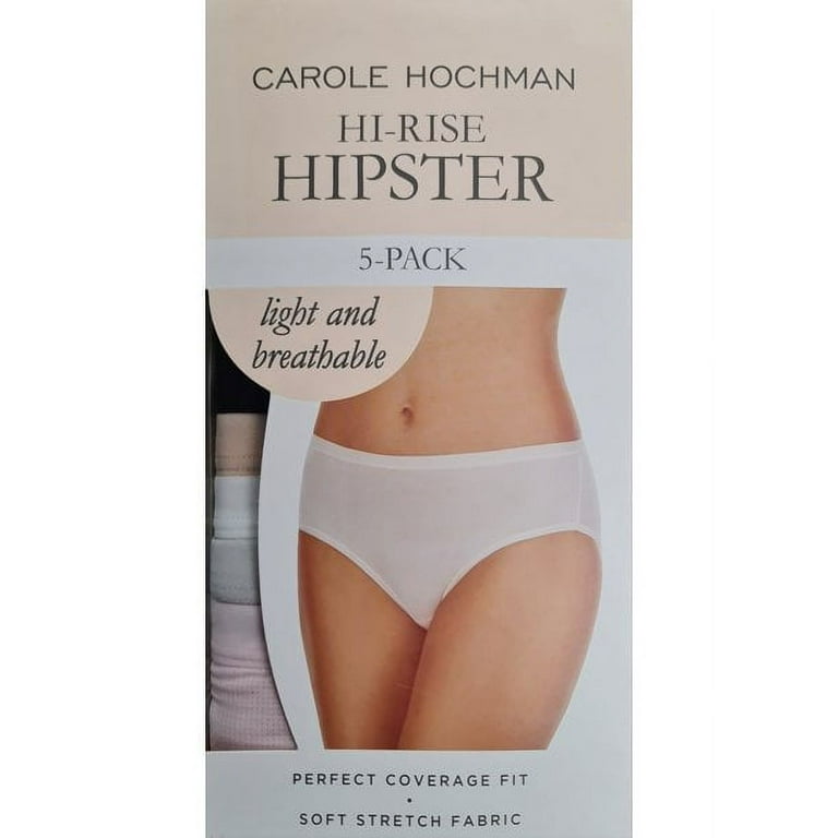 Carole Hochman Women's Underwear Hi-Rise Hipster 5-Pack - Extra Large