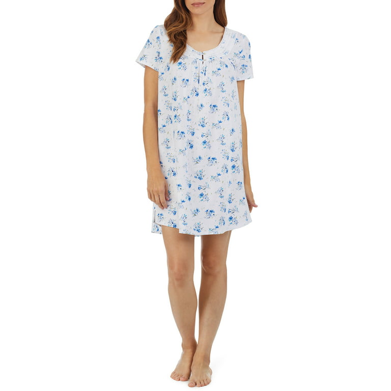 Carole Hochman Women's and Women's Plus Knit Short Sleeve Nightgown 