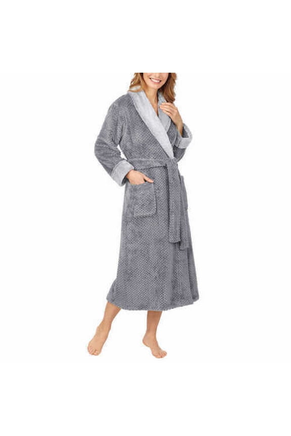 Womens Fleece Lined Plush Robe