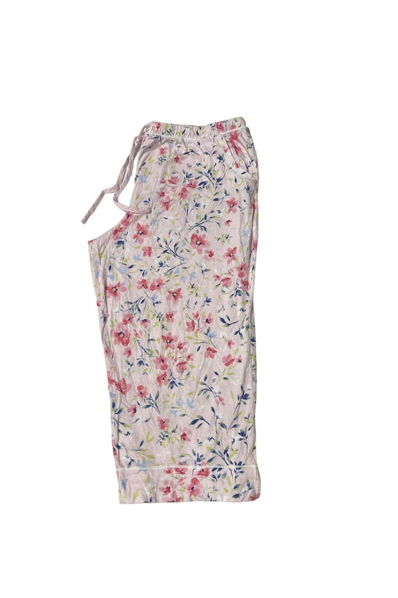 Womens Printed Capri Pants, 1-Piece Size Medium Color Baby Pink