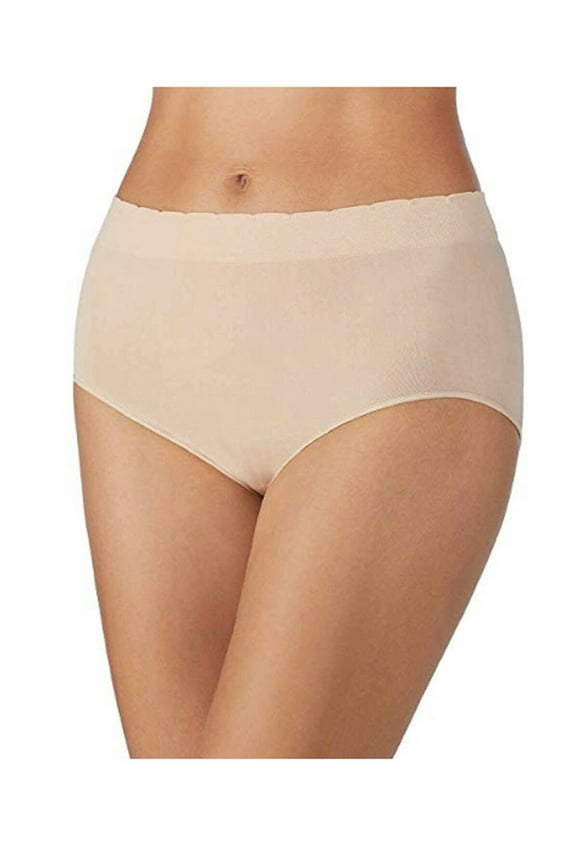 Womens Seamless Brief,Cream,Small