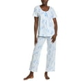 thumbnail image 1 of Carole Hochman womens  2pc Long Pajama Set, m, Blue, 1 of 3
