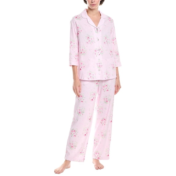 Carole Hochman womens 2pc Pajama Pant & Top Set, s, Pink