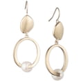 thumbnail image 1 of Carolee Gold-Tone & Freshwater Pearl (8mm) Sculptural Double Drop Earrings, 1 of 2