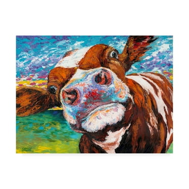 Carolee Vitaletti 'Curious Cow I' Canvas Art