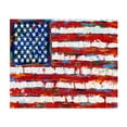 thumbnail image 1 of Carolee Vitaletti 'Dramatic Stars And Stripes' Wood Slat Art 18x22, 1 of 5