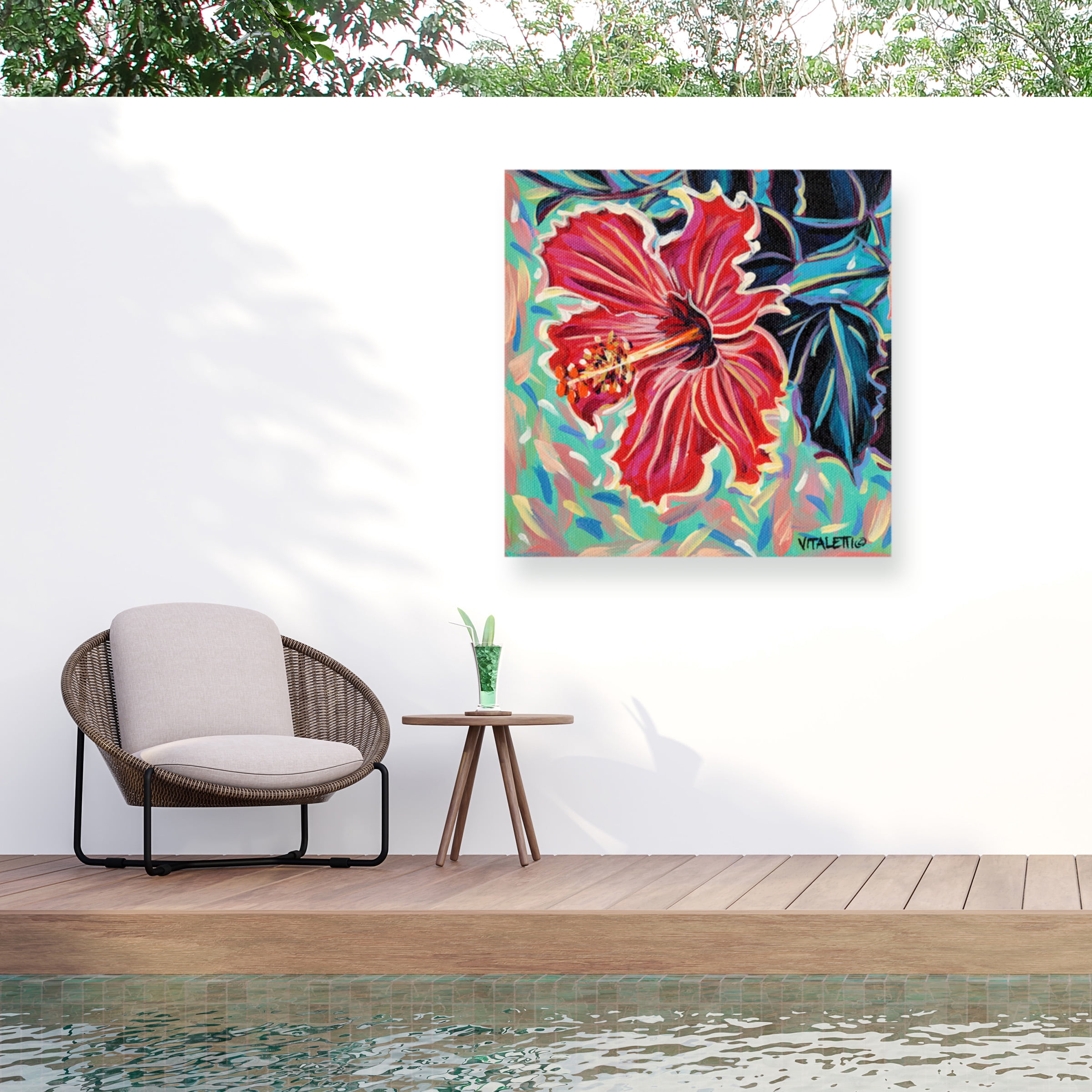 Carolee Vitaletti 'Hawaiian Beauty II' Outdoor Canvas 24x32