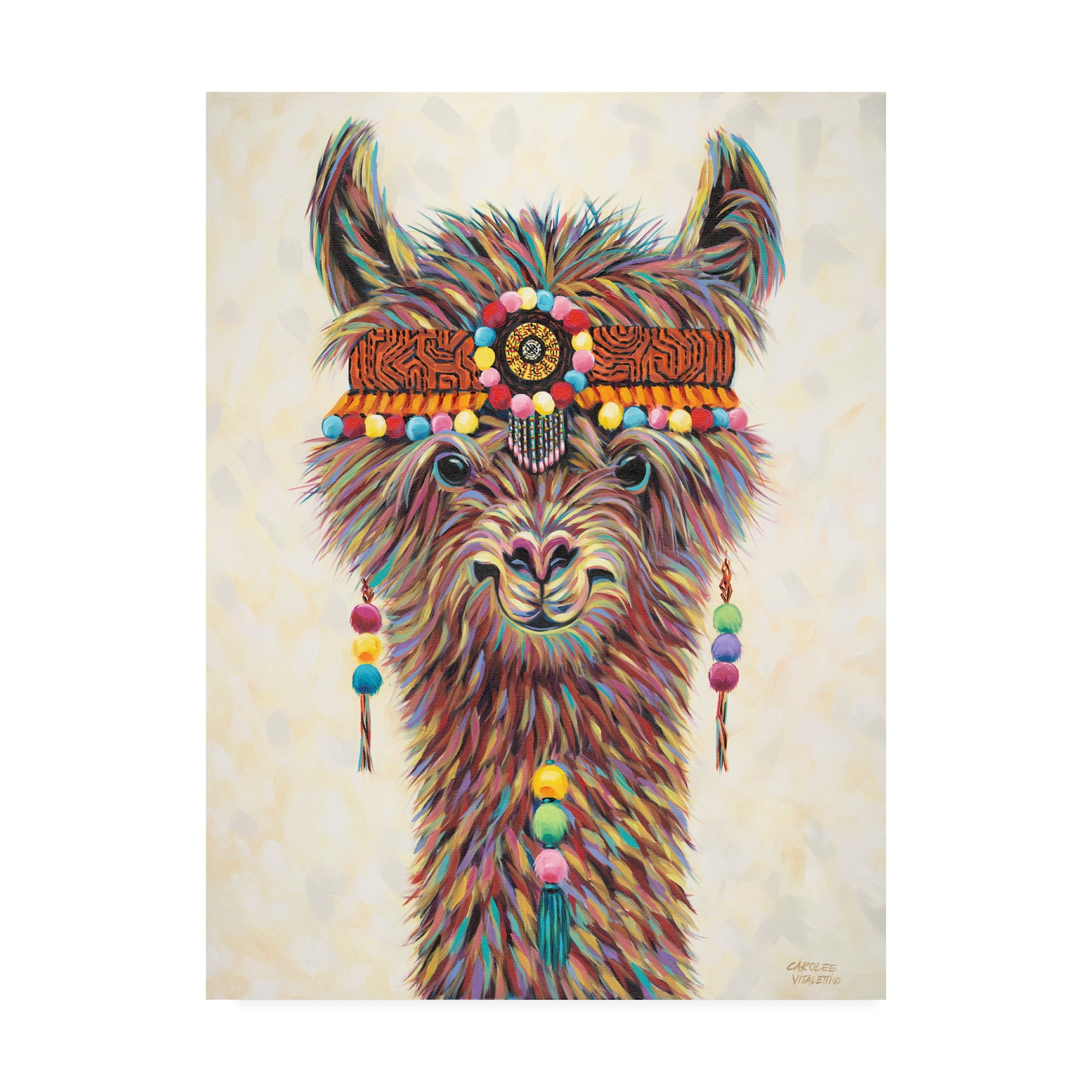 Carolee Vitaletti 'Hippie Llama Ii' Canvas Art