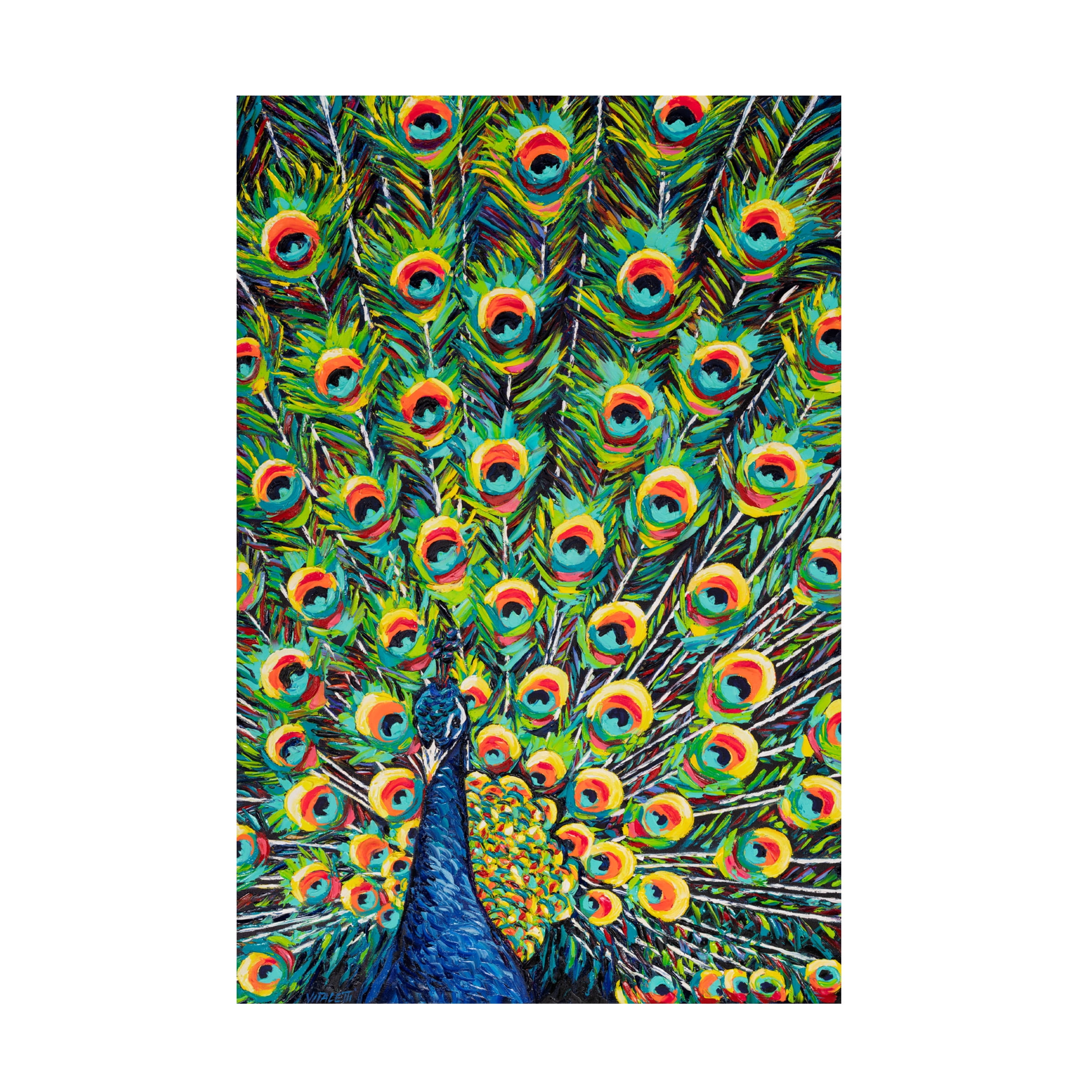 Carolee Vitaletti 'Lavish Peacock I' Canvas Art