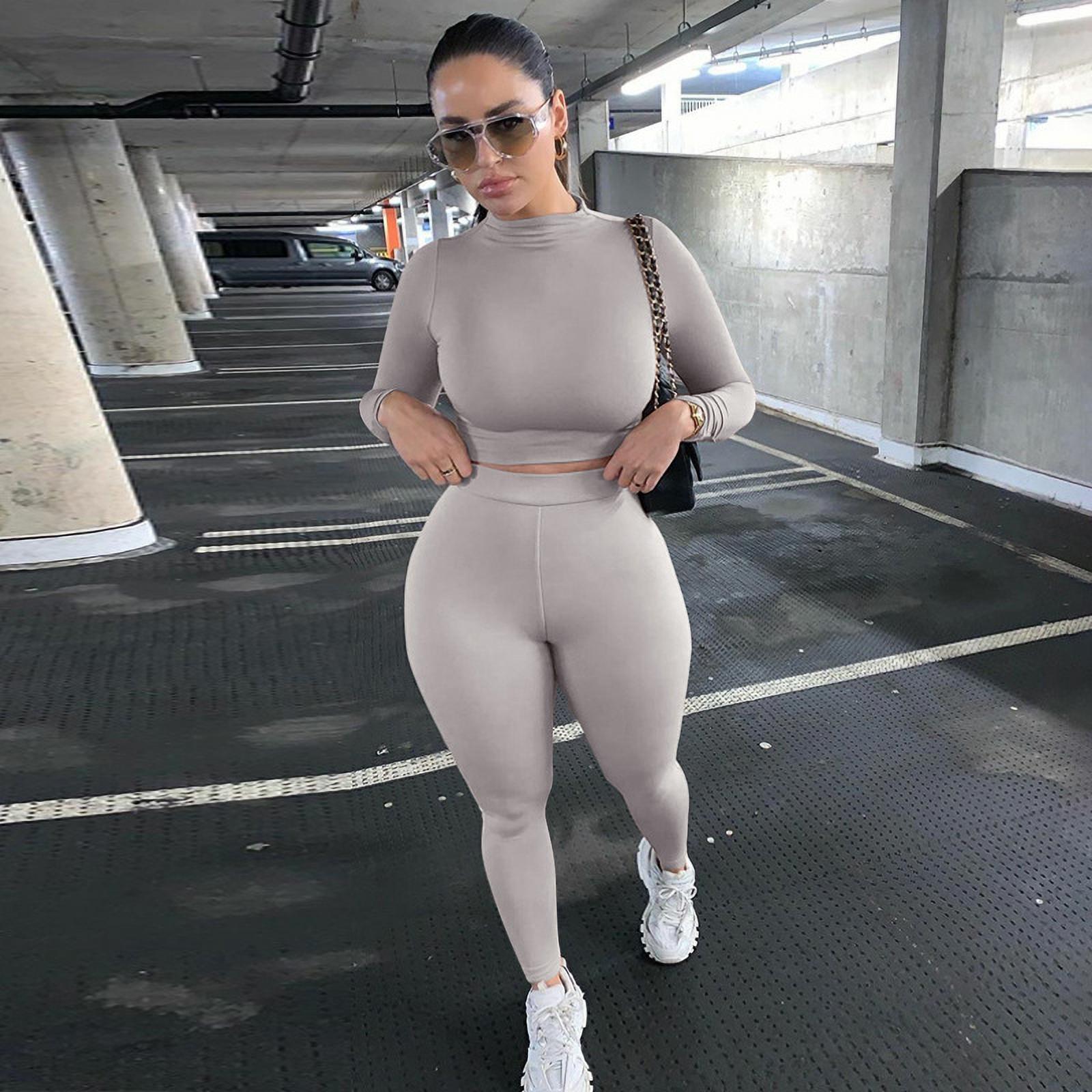 crop top and tight leggings