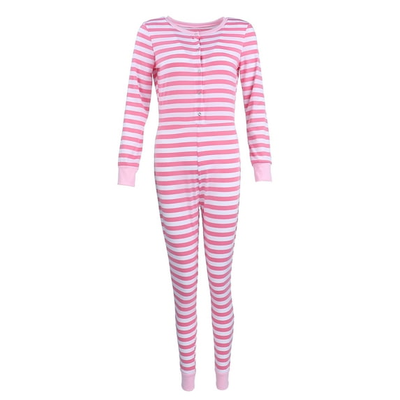 Carolilly Women Button Neck Bodysuit Casual Slim Jumpsuit Playsuit Christmas Long Sleeve Leotard Clubwear