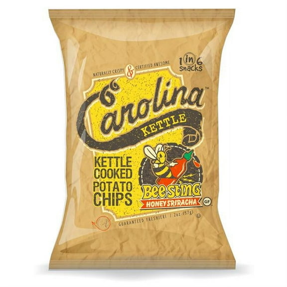 Carolina 9047394 2 oz Bagged Honey Sriracha Kettle Cooked Potato Chips - Pack of 20