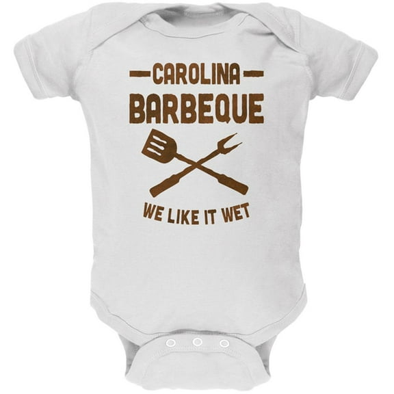 Carolina Barbeque Like It Wet Soft Baby One Piece White 0-3 M