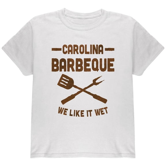 Carolina Barbeque Like It Wet Youth T Shirt White YMD