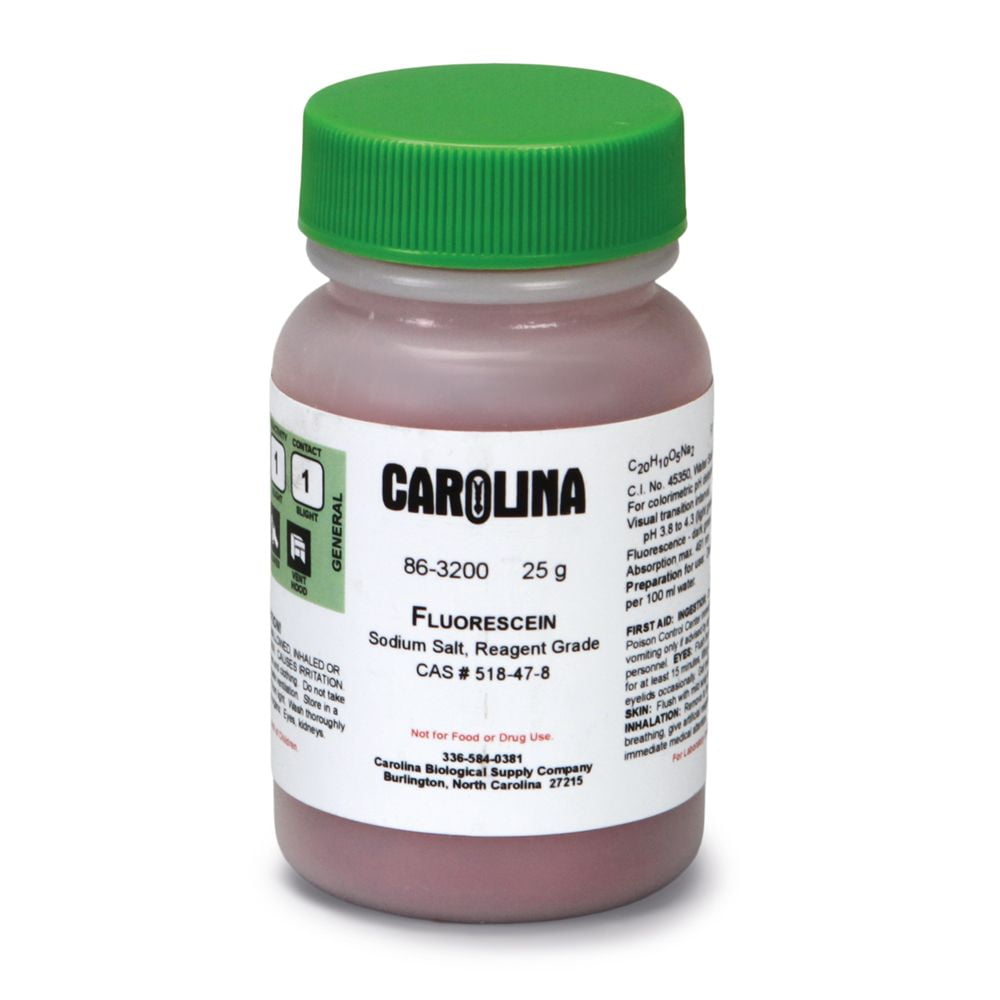 Carolina Biological Supply Company Fluorescein Sodium Salt, Reagent Grade, 25 g