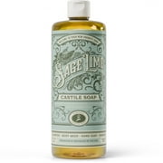 Carolina Castile Sage Lime Castile Soap Liquid - 32 oz - Made with Organic Olive & Coconut Oils