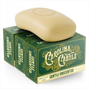 Carolina Castile Soap Vegan Unscented Castile Bar Soap   3 Bars of Natural Soap for Men, Women, and Kids   Gentle, Hydrating Castile Soap Bars with Organic Cocoa Butter and Olive Oil, 5 Oz. Each