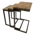 thumbnail image 1 of Carolina Electra 3 Piece Nesting Table Set in Brass/Indstrial Iron, 1 of 7