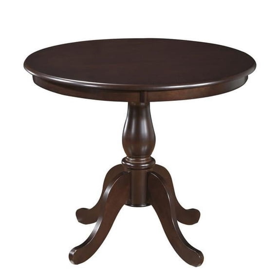Carolina Chair & Table Fairview Round Pedestal Dining Table, Espresso - 36 in.