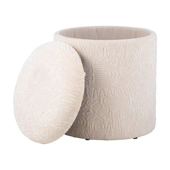 Carolina Chair & Table Handwoven Hermes Solid Fabric Storage Ottoman