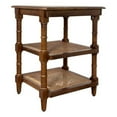thumbnail image 1 of Carolina Chesterfield Wood & Cane 3 Shelf Side Table in Chestnut, 1 of 5