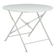 thumbnail image 1 of Carolina Classics  36" Folding Metal Bistro Table with Umbrella Hole in White, 1 of 4