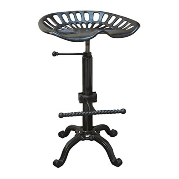 Carolina Classics Adjustable Tractor Seat Stool in Black