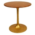 thumbnail image 1 of Carolina Classics Alden Wood Top 30" Round Dining Table in Elm and Antique Gold, 1 of 4