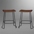 thumbnail image 1 of Carolina Classics Aryan 24" Saddle Seat Counter Stool (Set of 2), 1 of 7