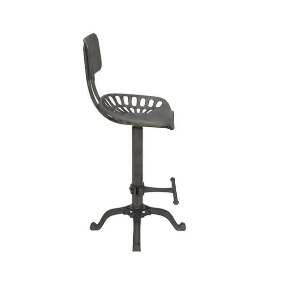 Carolina Classics August Adjustable Bar Stool in Gray