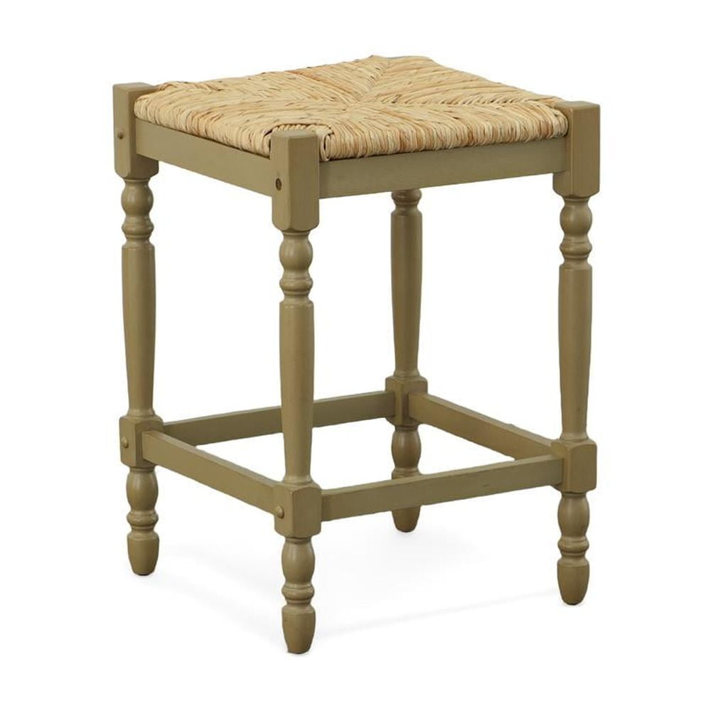 Weathered Gray Backless Wood Counter Height Stool