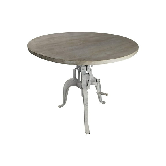 Carolina Classics Bentley Adjustable Crank Table in Whitewash