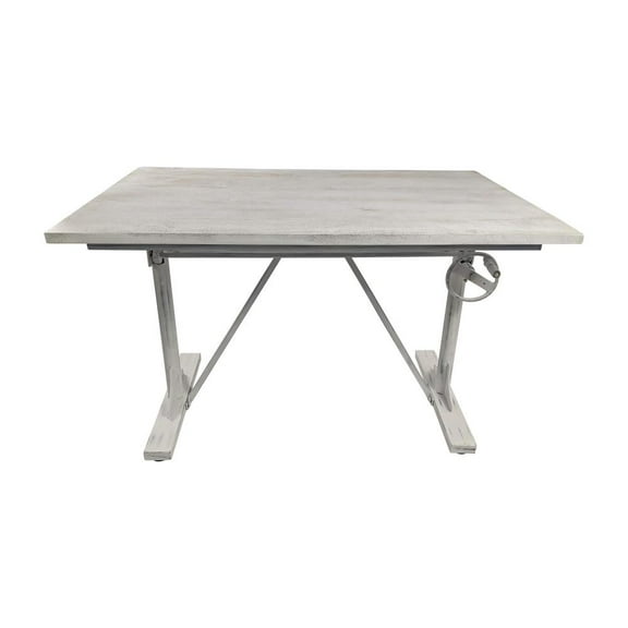 Carolina Living Brio Sit or Standing Adjustable Desk - Whitewash